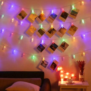LED Fairy Lights Photo Clip String Lights 1m/2m/3m USB Powered String Lights Bedroom Party WeddingHoliday Decoration