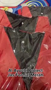 YOUBI Rompi Jas Formal Blazzer Warna Merah