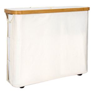 1pc Vintage Canvas Storage Basket with Lid-StackableDust-Proof Linen Bin in Trim-Ideal for Bookshelf OrganizationToilet Paper