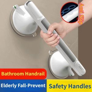 Bathroom Handrail Elderly Safety Handles Anti Slip Bathroom Armrest No-Drill Toilet Vacuum Suction Cup Anti Drop Handle