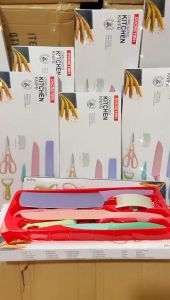 pisau set 6 in 1 /pisau stainless di lapis anti lengket/pisau dapur kitchen