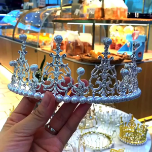 VitaStoree Mahkota Mutiara Kristal Berlian Imitasi Ulang Tahun Pernikahan