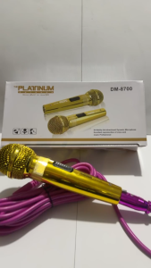 PLATINUM DM-8700 Professional Hype-Capdiod Dynamic Microphone(Gold）With 5M MIC Wire