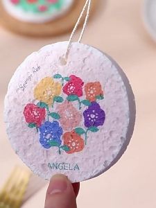 ฟองน้ำล้างจานเยื่อไม้ไผ่ ฟองน้ําล้างจาน ไม้ฟองน้ำไม้ออร์แกนิกเช็ดการ์ตูนดอกไม้ไม้เยื่อ การจัดส่งแบบสุ่ม ดอกไม้