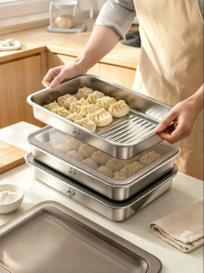 MODERN SWEETHOME | Food Grade Stainless Steel Freezer Storage Box