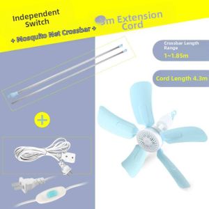 「China Plug」MENGMIAN | Quiet Home Desk Fan 5 Blades