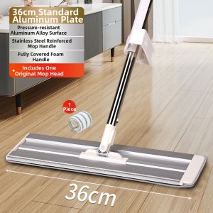 TEITEIRO | Hands-free Easy Clean Mop Aluminum Flat Head