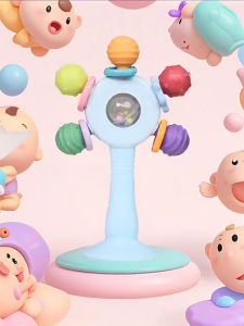 Oldlaiben Baby Rattle Teether Toys Infant Manhattan Handbell Sensory Teething Toys Mainan Gigit Baby 4 Colors