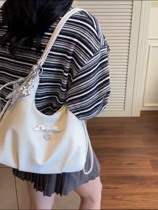 Túi xách nữ đeo chéo đa chức năng có thể đeo thành balo gắn nơ tặng kèm charm sao dễ thương HĐ 305