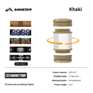 Shinetrip | ShineTrip 38 Light USB Rechargeable Camping Lamp Rotatable Bottom Magnetic Tent Atmosphere Light 1000mAh Mini LED Flashlights