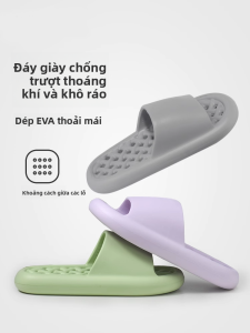 MONLEYTA | Dép đi trong nhà chống trượt mùa hè cho nam và nữ Dép đi trong nhà EVA thoáng khí thoáng nước Chất liệu đế dày
