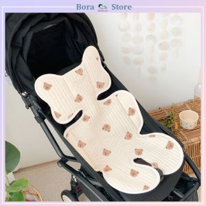 Tấm lót xe đẩy cho bé cotton mềm mại thoáng khí phong cách Hàn Quốc