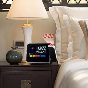 jam meja digital laser&thermometer penunjuk cuaca