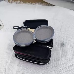 Lightweight Portable Sunglasses Storage Case with Lanyard Compression Design Eyeglass Protector for Travel Outdoor Daily Use
