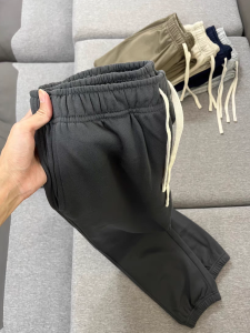 Spring Autumn 300g New Mens Casual Sports Pants Drapey Straight Leg Sweatpants Loose Comfortable Pure Color Long Trousers