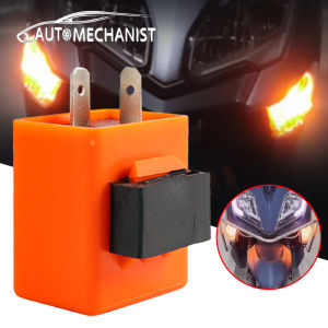 Auto Mechanist 2 Pin Signal Relay Motorcycle Adjustable LED Flasher Relay 12V Double Signal Indicator Relay Universal Yamaha Honda