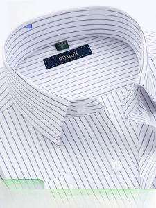 ROMON | Business Casual Slim Fit Striped Iron-Free Shirt