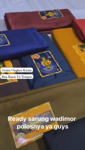 GRATIS ONGKIR SARUNG WADIMOR TENUN MOTIF POLOS WARNA TERBARU