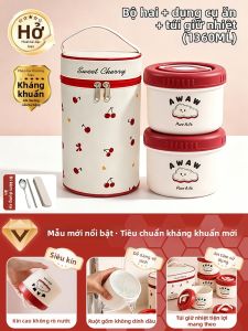 XIAOCHUSHU | Hộp Cơm Gốm Cách Nhiệt Dùng Lò Vi sóng Dung Lượng Lớn