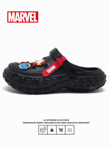 Marvel Mens Summer New Anti-Slip Outdoor Beach Shoes Thick Bottom Trendy Slippers Wear-Resistant Tread Pattern EVA Material