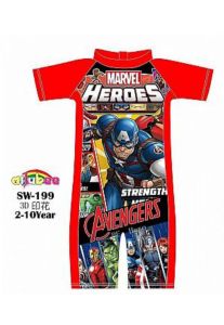 Baju Renang Anak Motif Avenger Red SW241