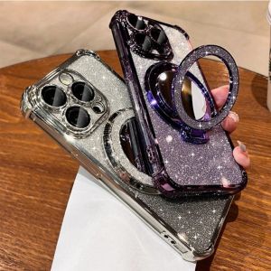 For VIVO V50 Lite 5G 4G Casing Four Corners Shockproof Phone Case 3D Makeup Mirror Holder New Bracelet Softcase Cover For VIVO V50Lite