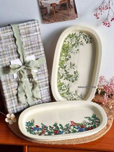 Luxury Gift Ceramic Fish Steaming Plate Large Rectangular