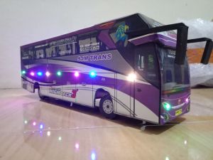 mainan anak viral miniatur bus full lampu