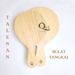 Talenan Kayu Pinus Bulat Tangkai -Queenra Mandiri-