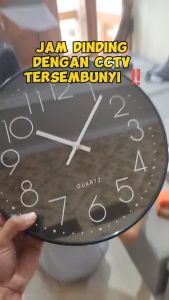 IP Camera CCTV Wifi Model Jam Dinding Wallclock Kamera Full HD 1080P 4K Hidden Spycam Pengintai Pengawas Sistem Keamanan Mata mata CCTV Hiasan Interior Ruangan Rumah Home Security Cam Cctv Mini Tersembunyi Wall Clock Dengan Variasi Warna Hitam Dan Putih