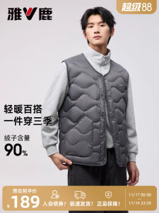 Yaloo Mens Lightweight down Vest 2025 Autumn New Sport Casual Heat-sealed Sleeveless Warm Inner Lining Thin Polyester Fabric