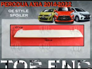 PERODUA AXIA 2014-2021 REAR SPOILER OE WITH LAMP AXIA SPOILER AXIA SKIRT LIP BODYKIT AXIA SE SPOILER GU SPOILER