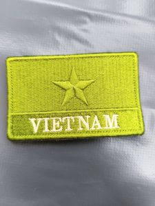 Patch vải thêu nền rêu cờ Việt Nam sticker cờ Đỏ sao vàng