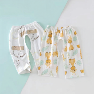 JIFANPAUL | Lightweight Cotton Breathable Open-crotch Baby Pants