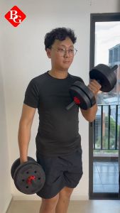 HTD Sport Dumbel PVC Set 10 20 30 40Kg Dan Q303 15 20 30 KG 3 In 1 Adjustable Alat Olahraga Fitness