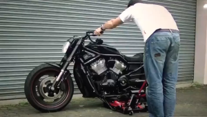 Unicorn Professional Electric Motorcycle Lift Jack - Heavy Duty 360° Rotating Hydraulic Repair Platform with Safety Lock & Adjustable Stand for Workshop/Garage Maintenance