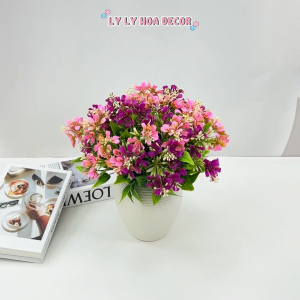 Cụm Điểm Hoa Đậu Biếc Trang Trí Nhà Cửa Cắm Điểm Decor Sự Kiện. Hoa Lụa Decor