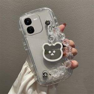 ยอดนิยม เคส Phone Case VIVO IQOO Z9 Z9X IQOOZ9X 5G Ins แฟชั่นที่สร้างสรรค์ เคสโทรศัพท์ รูปการ์ตูนกันกระแทกกันตกฝาหลังเนื้อนิ่ม2024กำไลข้อมือลูกปัดหมีน่ารัก