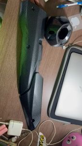 Bộ ốp pô cacbon xe Exciter 155c.( giá 2 món).