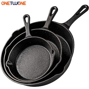 14/16/20cm Cast Iron Frying PanNon-stick Skillet Kitchen Fry PotBreakfast Pan Omelette  pancake panInduction Cooking Cookware