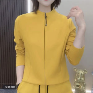 Slim Fit Short Baseball Jacket Womens Spring 2025 New Design Zipper Open Cardigan Thin Casual Loose Style Top