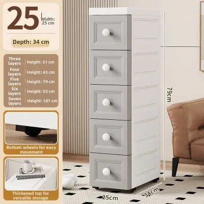 Narrow Space Drawer-style Plastic Storage Cabinet