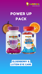 Gumazing Kids Power Up Combo Pack: Elderberry Immunity & Lutein Eye Care