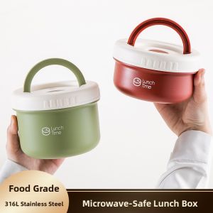 New 2025 Insulated Food Grade 316 Stainless Steel Multi Layer Lunch Box for Office Workers Students High School Students