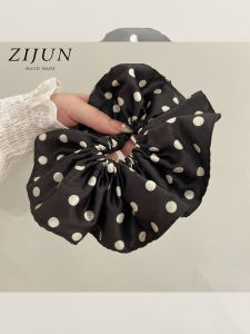 ZIJUN | Silk Satin Polka Dot Hair Scrunchie