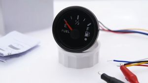 【MotoGears】 MotoGear 100-550mm 7 Color LED Fuel Level Gauge 0-190Ohm Fuel Float Sensor + Fuel Level Gauge With Alarm For Marine Car RV Camper Yacht