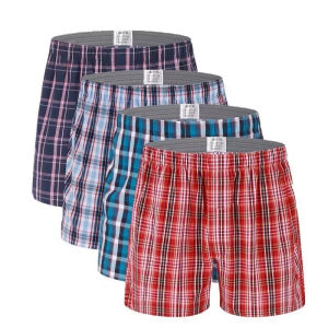 FARDLY Mens Cotton Classic Checkered Pants Random Loose Boxer Shorts Skin friendly Comfortable Breathable Underwear Gentlemen