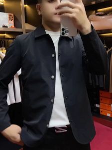 Mens Fashionable Casual Collar Jacket Spring Autumn New Arrival Lightweight Luxury Comfortable Versatile Urban Style Long Sleeve