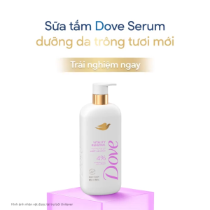 Sữa tắm Dove Retinol Vitality Renewal Serum Body Wash 547ml Giúp Da Trông Tươi Mới Cho Da Lão Hóa