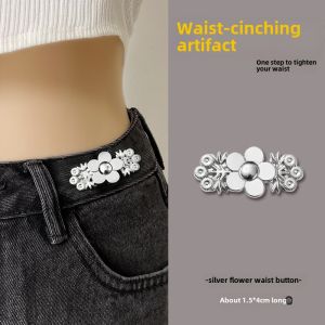 Belt Shrink Buckle Denim Punch-Free Waist Button Pants Size Can Be Adjustable Buckle Shrink Waist of Trousers Tighten Handy Gadget